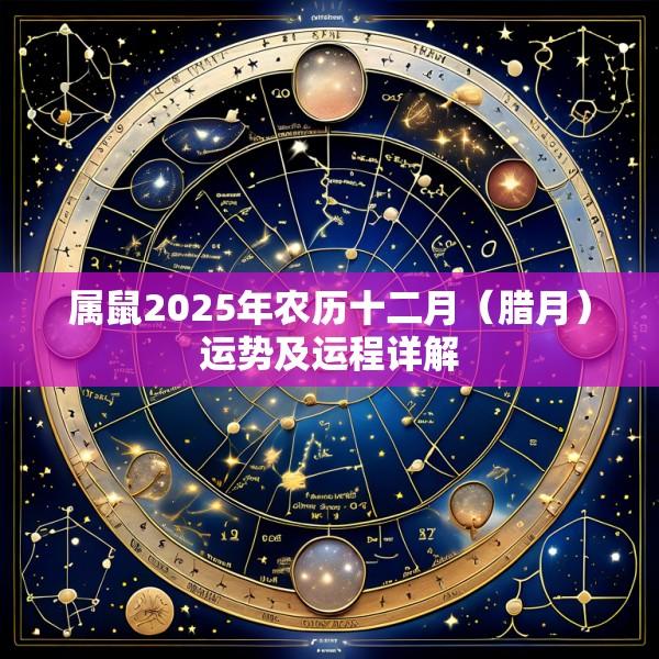 属鼠2025年农历十二月（腊月）运势及运程详解