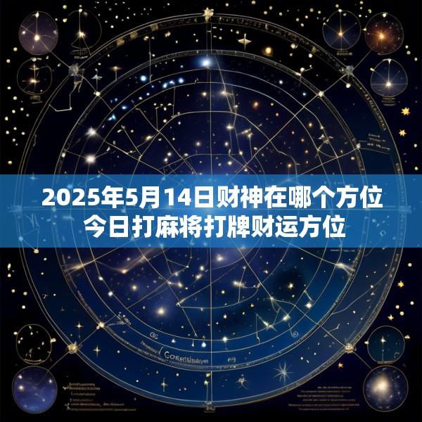 2025年5月14日财神在哪个方位 今日打麻将打牌财运方位