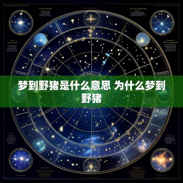 梦到野猪是什么意思 为什么梦到野猪