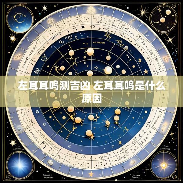 左耳耳鸣测吉凶 左耳耳鸣是什么原因