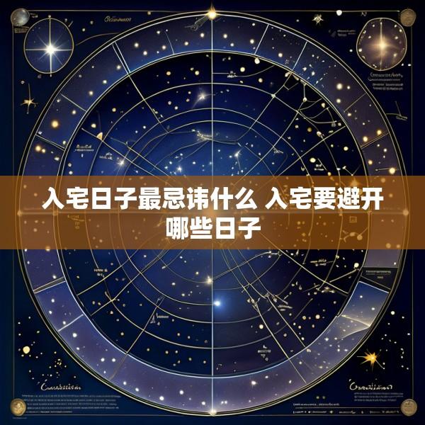入宅日子最忌讳什么 入宅要避开哪些日子