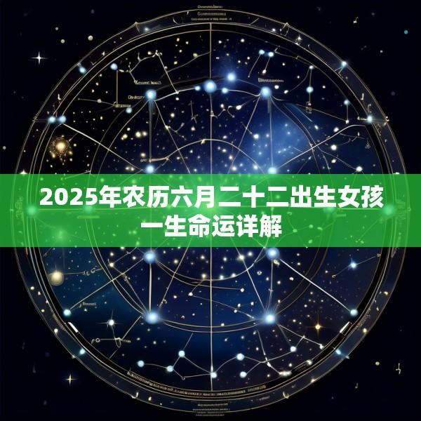 2025年农历六月二十二出生女孩一生命运详解
