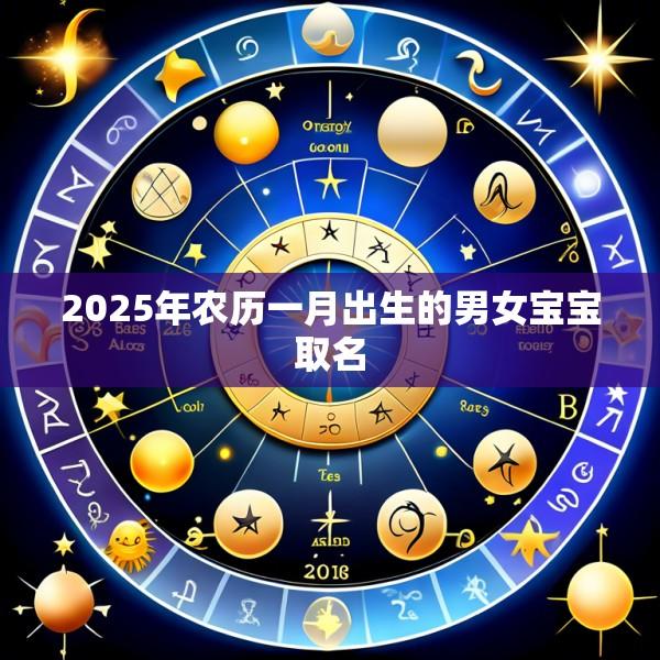 2025年农历一月出生的男女宝宝取名
