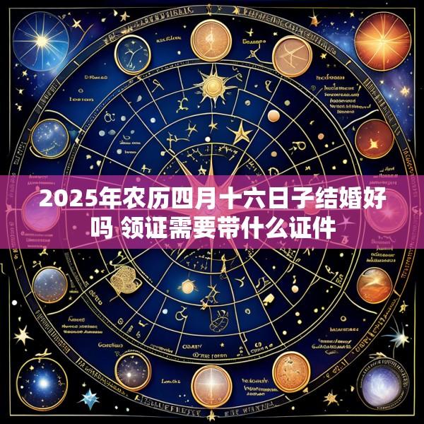 2025年农历四月十六日子结婚好吗 领证需要带什么证件