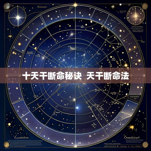 十天干断命秘诀  天干断命法