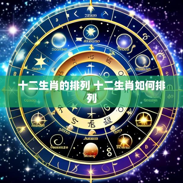 十二生肖的排列 十二生肖如何排列