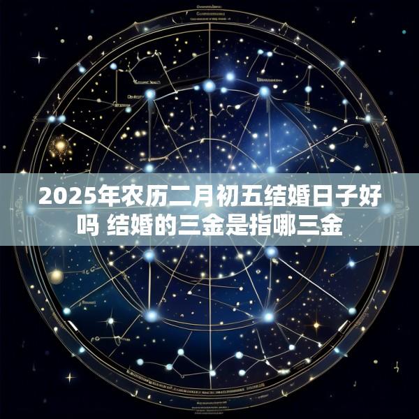 2025年农历二月初五结婚日子好吗 结婚的三金是指哪三金