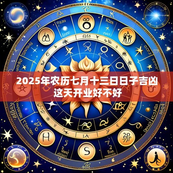 2025年农历七月十三日日子吉凶 这天开业好不好