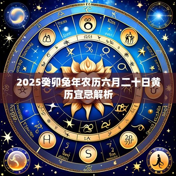 2025癸卯兔年农历六月二十日黄历宜忌解析