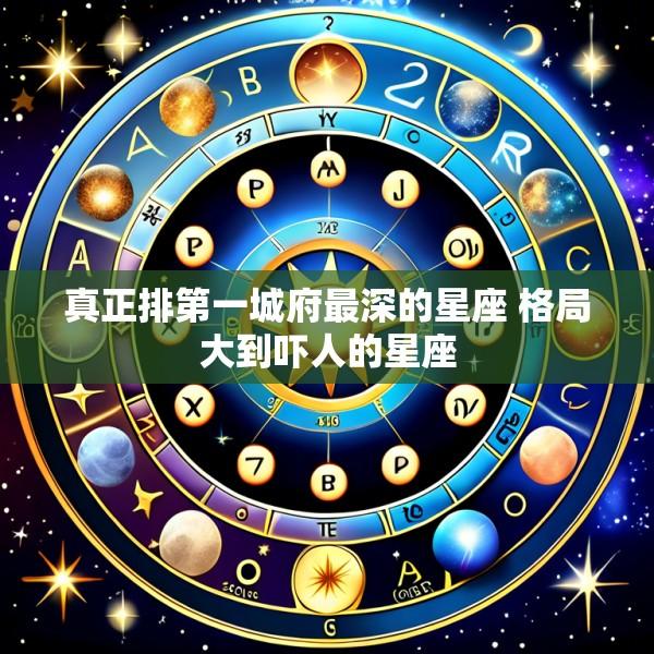 真正排第一城府最深的星座 格局大到吓人的星座