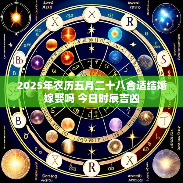 2025年农历五月二十八合适结婚嫁娶吗 今日时辰吉凶