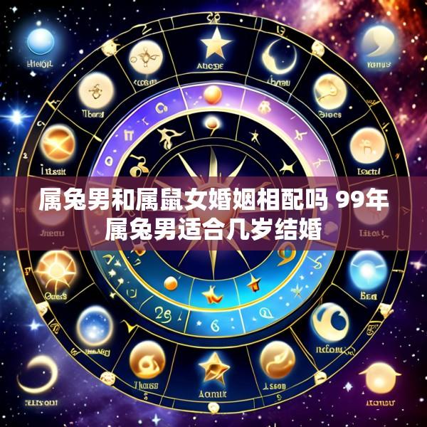 属兔男和属鼠女婚姻相配吗 99年属兔男适合几岁结婚