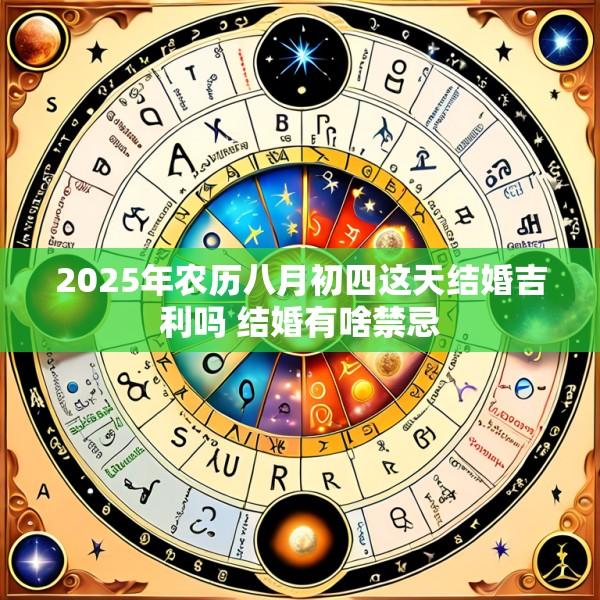 2025年农历八月初四这天结婚吉利吗 结婚有啥禁忌
