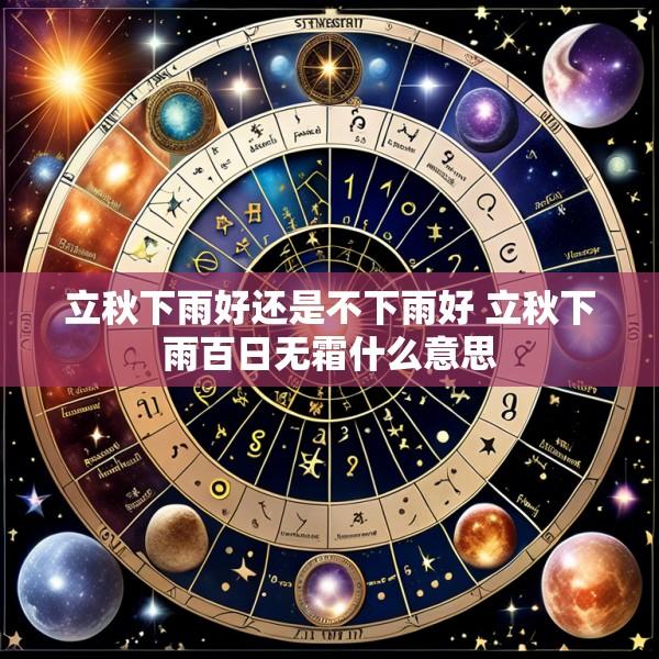 立秋下雨好还是不下雨好 立秋下雨百日无霜什么意思
