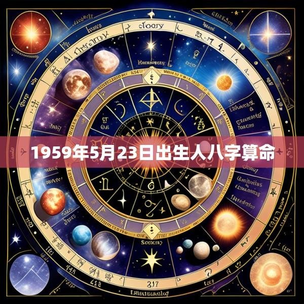 1959年5月23日出生人八字算命