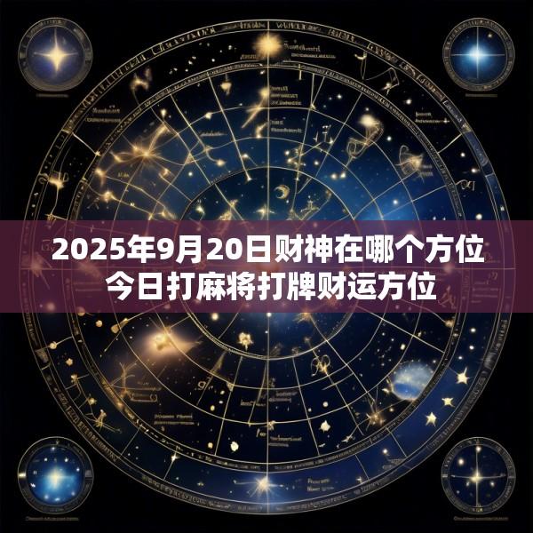 2025年9月20日财神在哪个方位 今日打麻将打牌财运方位