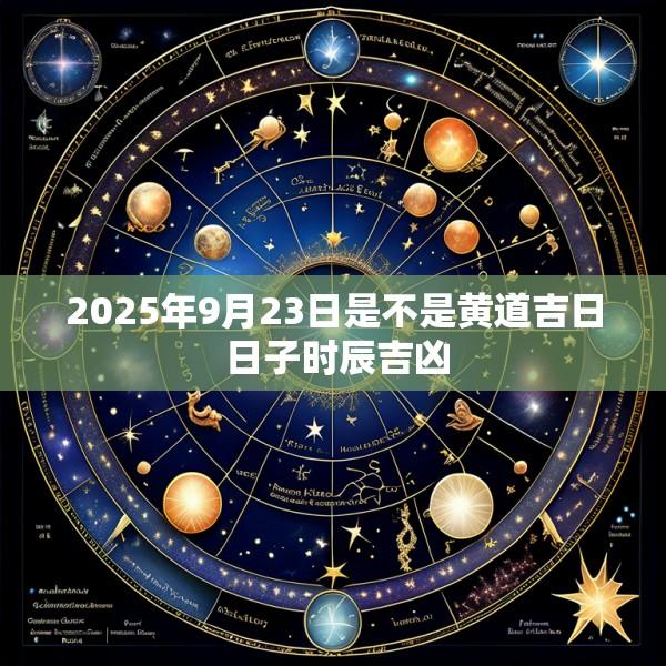 2025年9月23日是不是黄道吉日 日子时辰吉凶