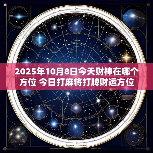 2025年10月8日今天财神在哪个方位 今日打麻将打牌财运方位