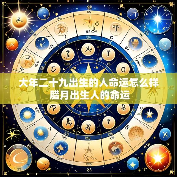 大年二十九出生的人命运怎么样 腊月出生人的命运