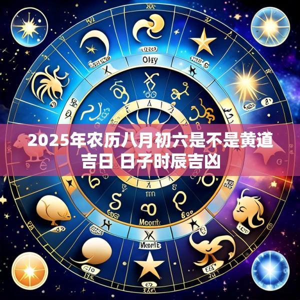 2025年农历八月初六是不是黄道吉日 日子时辰吉凶