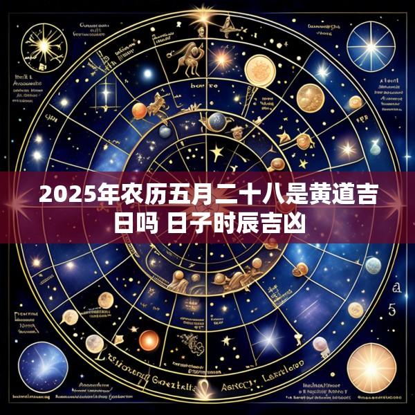 2025年农历五月二十八是黄道吉日吗 日子时辰吉凶