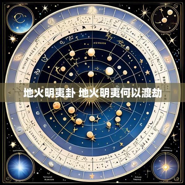 地火明夷卦 地火明夷何以渡劫