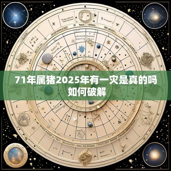 71年属猪2025年有一灾是真的吗 如何破解