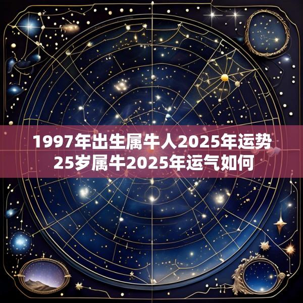 1997年出生属牛人2025年运势 25岁属牛2025年运气如何