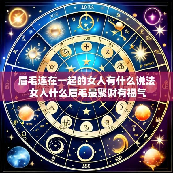 眉毛连在一起的女人有什么说法 女人什么眉毛最聚财有福气