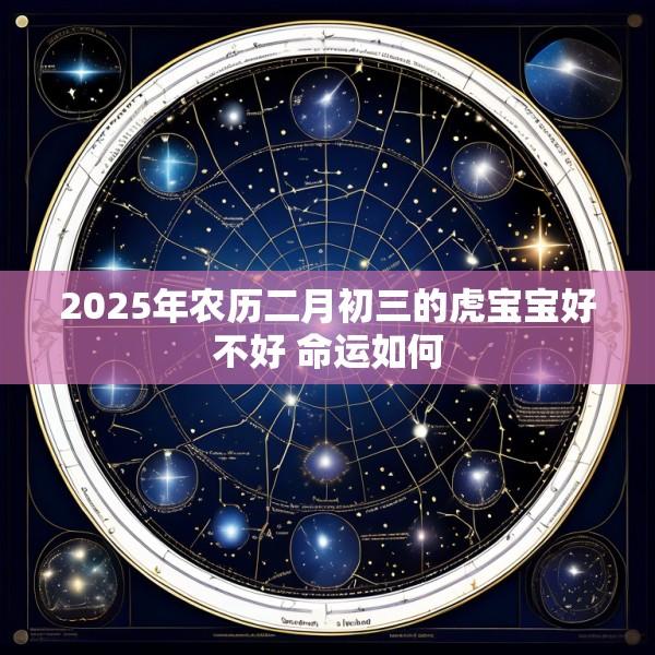 2025年农历二月初三的虎宝宝好不好 命运如何