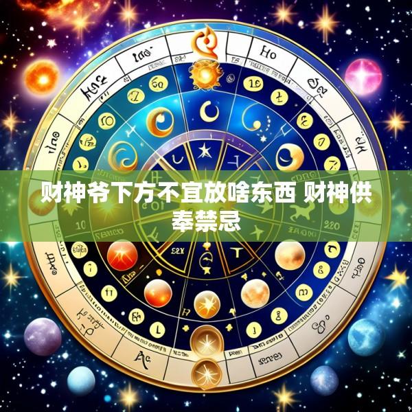 财神爷下方不宜放啥东西 财神供奉禁忌