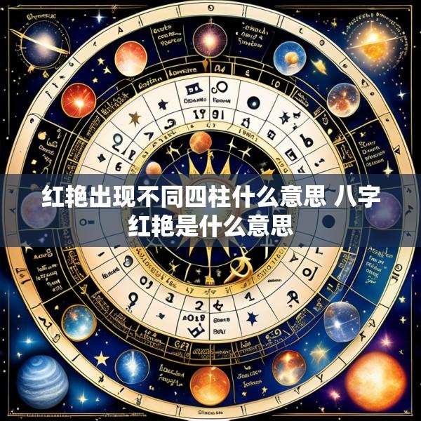 红艳出现不同四柱什么意思 八字红艳是什么意思