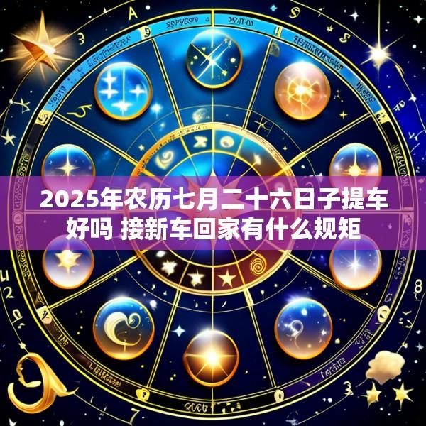 2025年农历七月二十六日子提车好吗 接新车回家有什么规矩
