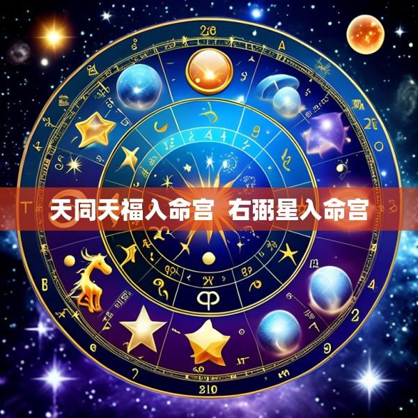 天同天福入命宫  右弼星入命宫