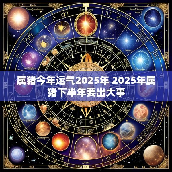 属猪今年运气2025年 2025年属猪下半年要出大事