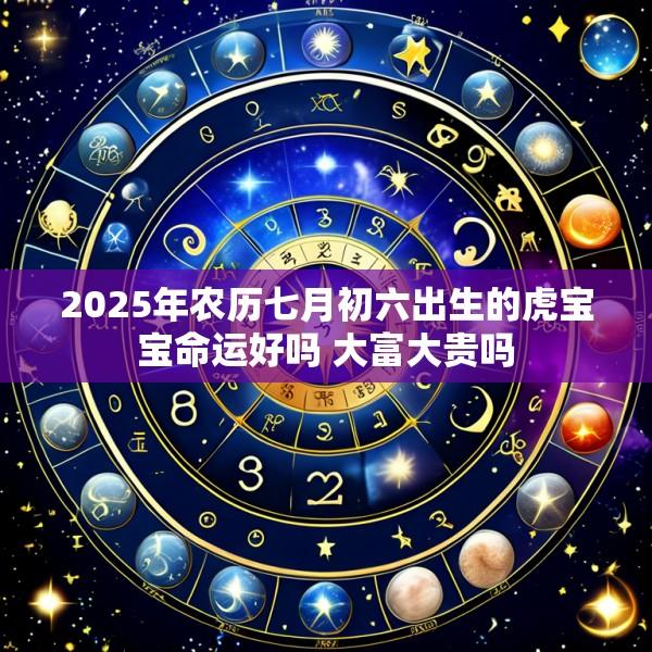 2025年农历七月初六出生的虎宝宝命运好吗 大富大贵吗