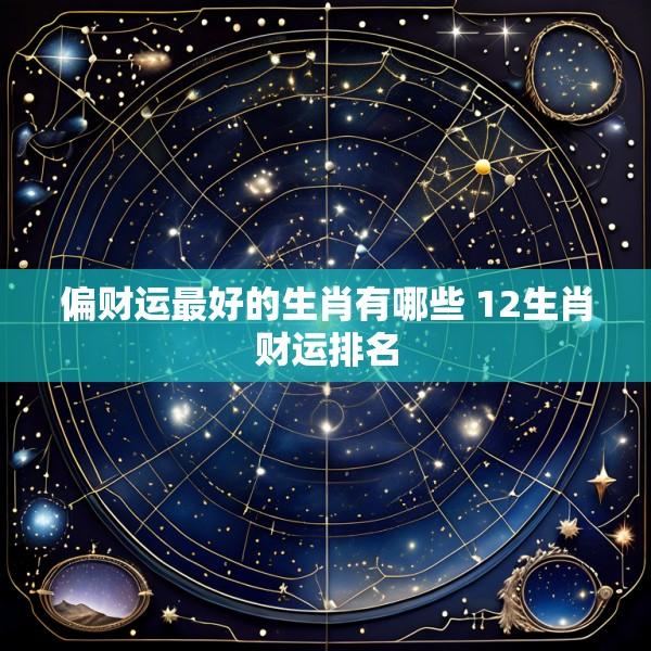 偏财运最好的生肖有哪些 12生肖财运排名