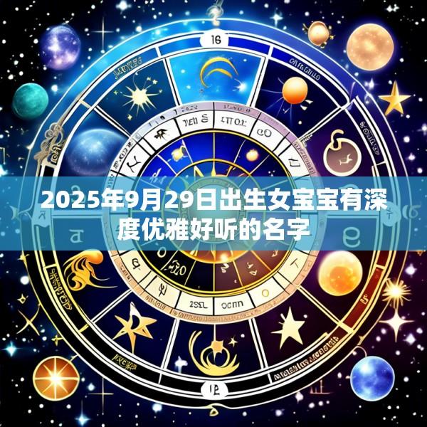 2025年9月29日出生女宝宝有深度优雅好听的名字