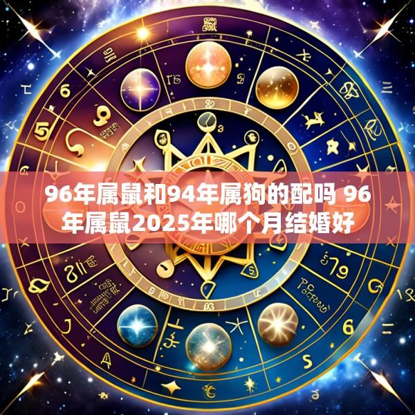 96年属鼠和94年属狗的配吗 96年属鼠2025年哪个月结婚好