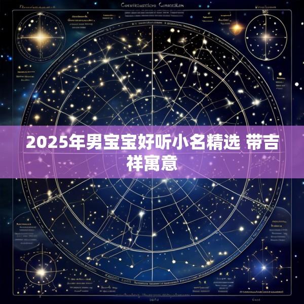 2025年男宝宝好听小名精选 带吉祥寓意