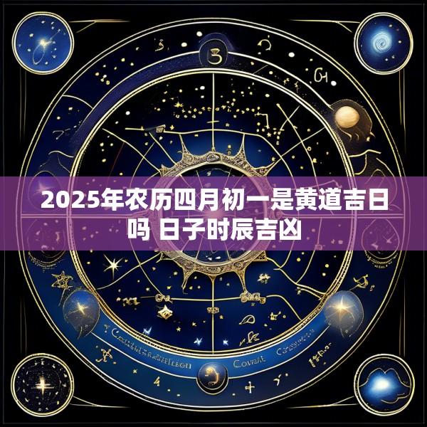2025年农历四月初一是黄道吉日吗 日子时辰吉凶