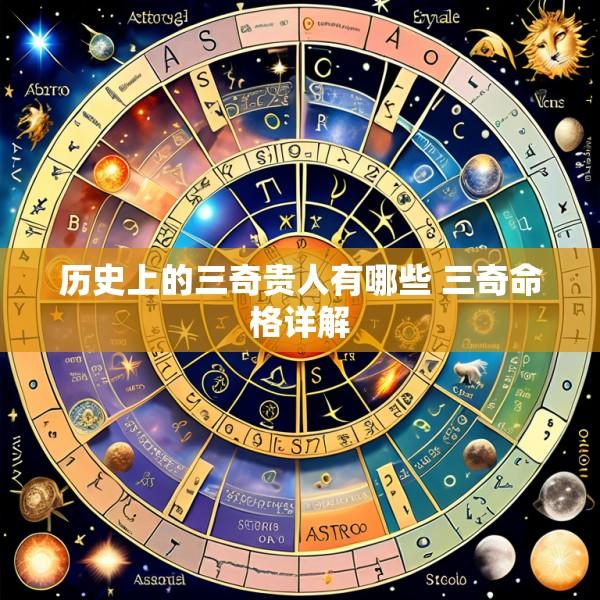 历史上的三奇贵人有哪些 三奇命格详解