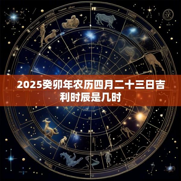 2025癸卯年农历四月二十三日吉利时辰是几时