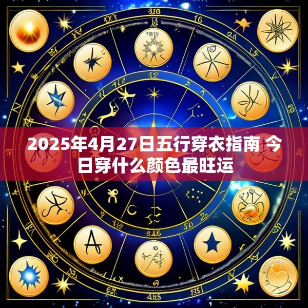 2025年4月27日五行穿衣指南 今日穿什么颜色最旺运