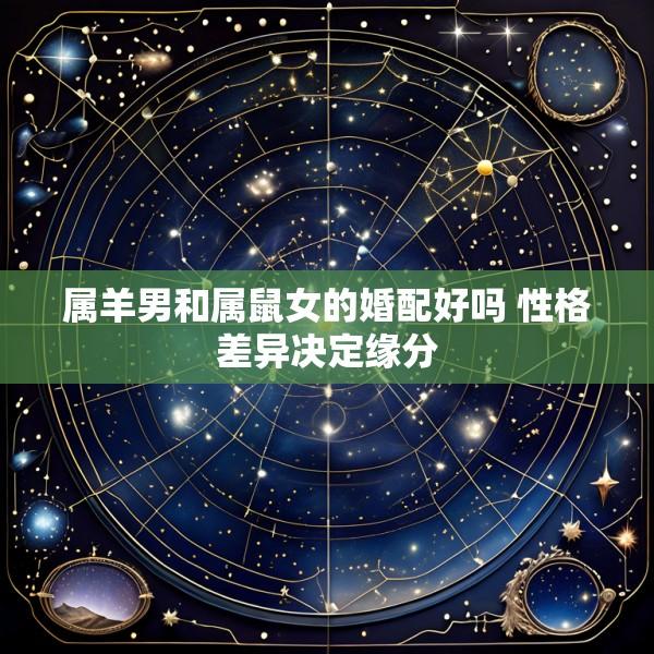 属羊男和属鼠女的婚配好吗 性格差异决定缘分
