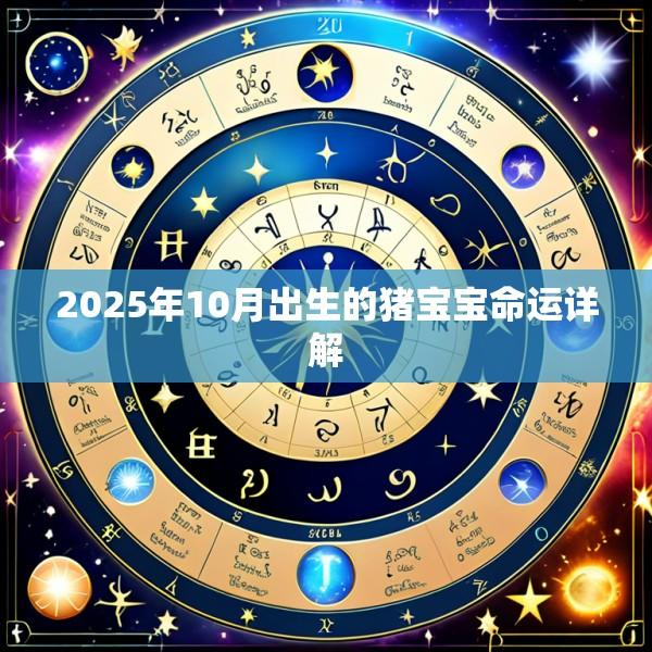 2025年10月出生的猪宝宝命运详解