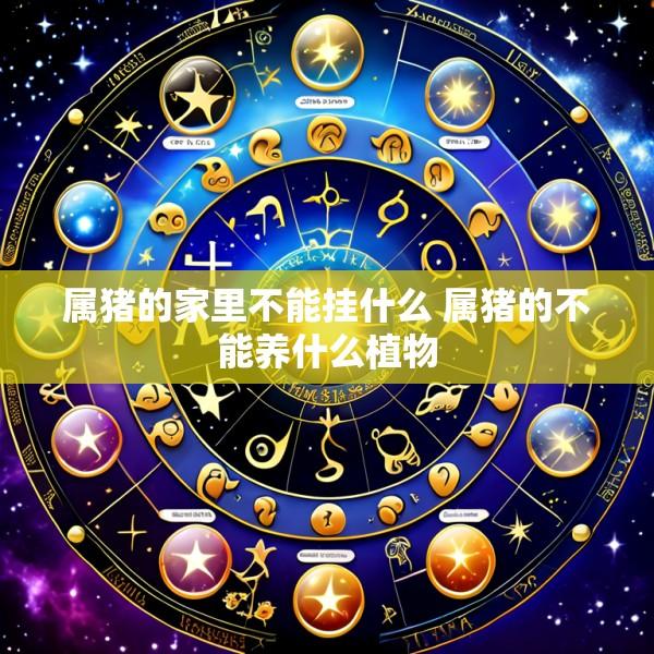 属猪的家里不能挂什么 属猪的不能养什么植物