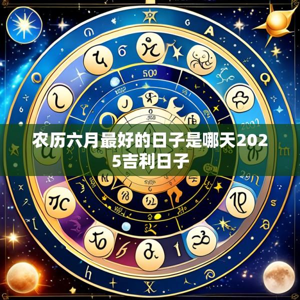 农历六月最好的日子是哪天2025吉利日子