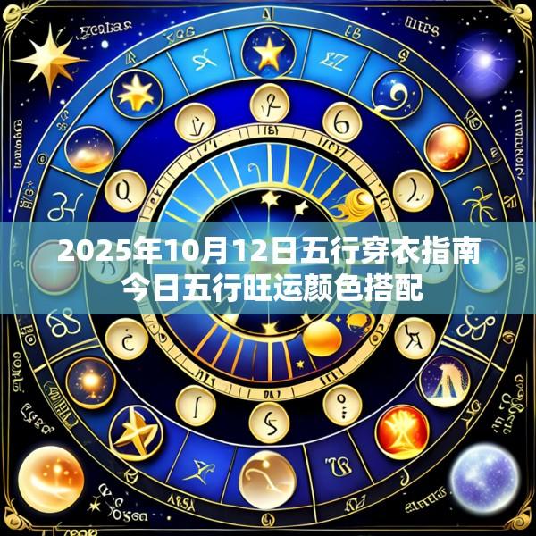2025年10月12日五行穿衣指南 今日五行旺运颜色搭配