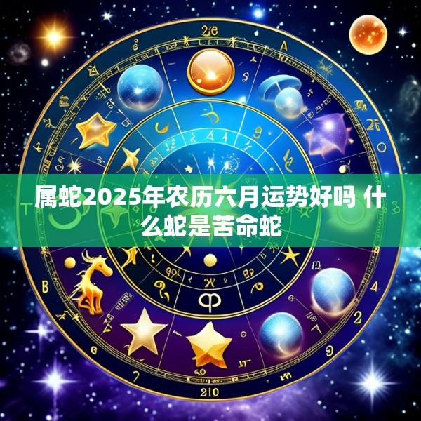 属蛇2025年农历六月运势好吗 什么蛇是苦命蛇